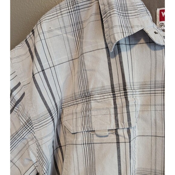 Wrangler Men’s 2XL Heavy Cotton Plaid Short Sleeve Shirt Casual Workwear XXL - Picture 3 of 5